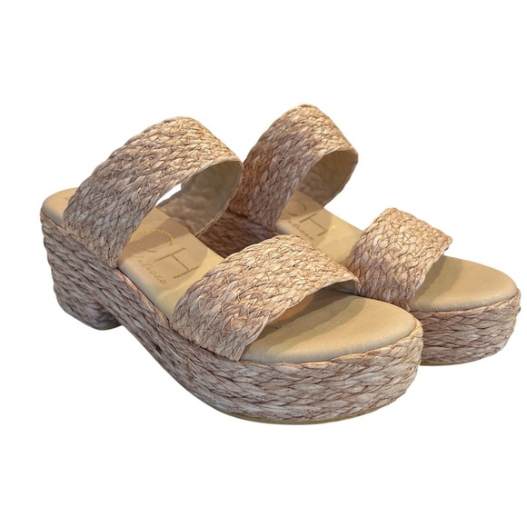 Women's Light Pink Platform Sandals - Picture 1 of 6